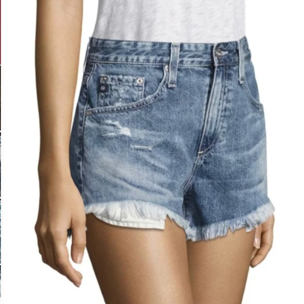 AG Adriano Goldschmied The Sadie High Rise Jean Shorts Size 26